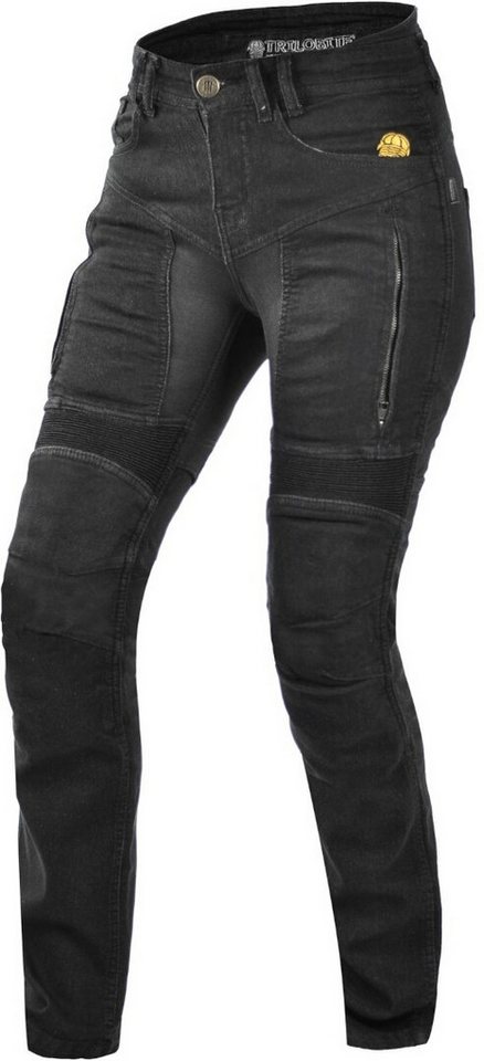Trilobite Motorradhose Parado Doublelayer Slim Damen Motorrad Jeans Knieprotektoren enthalten von Trilobite