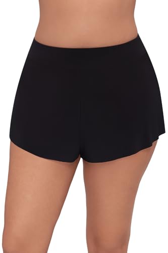 TrimShaper Damen Drape Control Short Swim Bottom Bikini-Unterteile, Schwarz, 18 Plus TrimShaper Damen Drape Control Short Swim Bottom Bikini-Unterteile, Schwarz, 18 Plus von TrimShaper