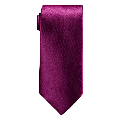 Trimming Shop Krawatte Weich Polyester für Formelle Kleidung Hochzeit Ball Feier, Classic Design - Plum, 5cm Width von Trimming Shop