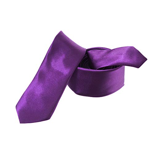 Trimming Shop Krawatte Weiches Polyester für Formelle Kleidung, Hochzeit, Ball, Celebration, Partys, Unisex Klassisches Design - Lila, 5cm Width, 5cm Breite von Trimming Shop