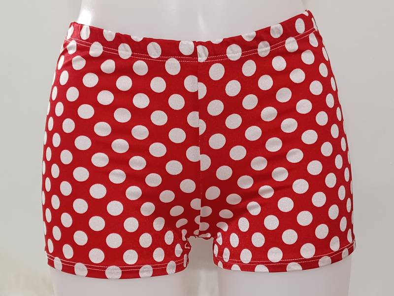 Polka Dot Booty Shorts Mid Rise Spandex Tanzen Cheer von TrinaWear