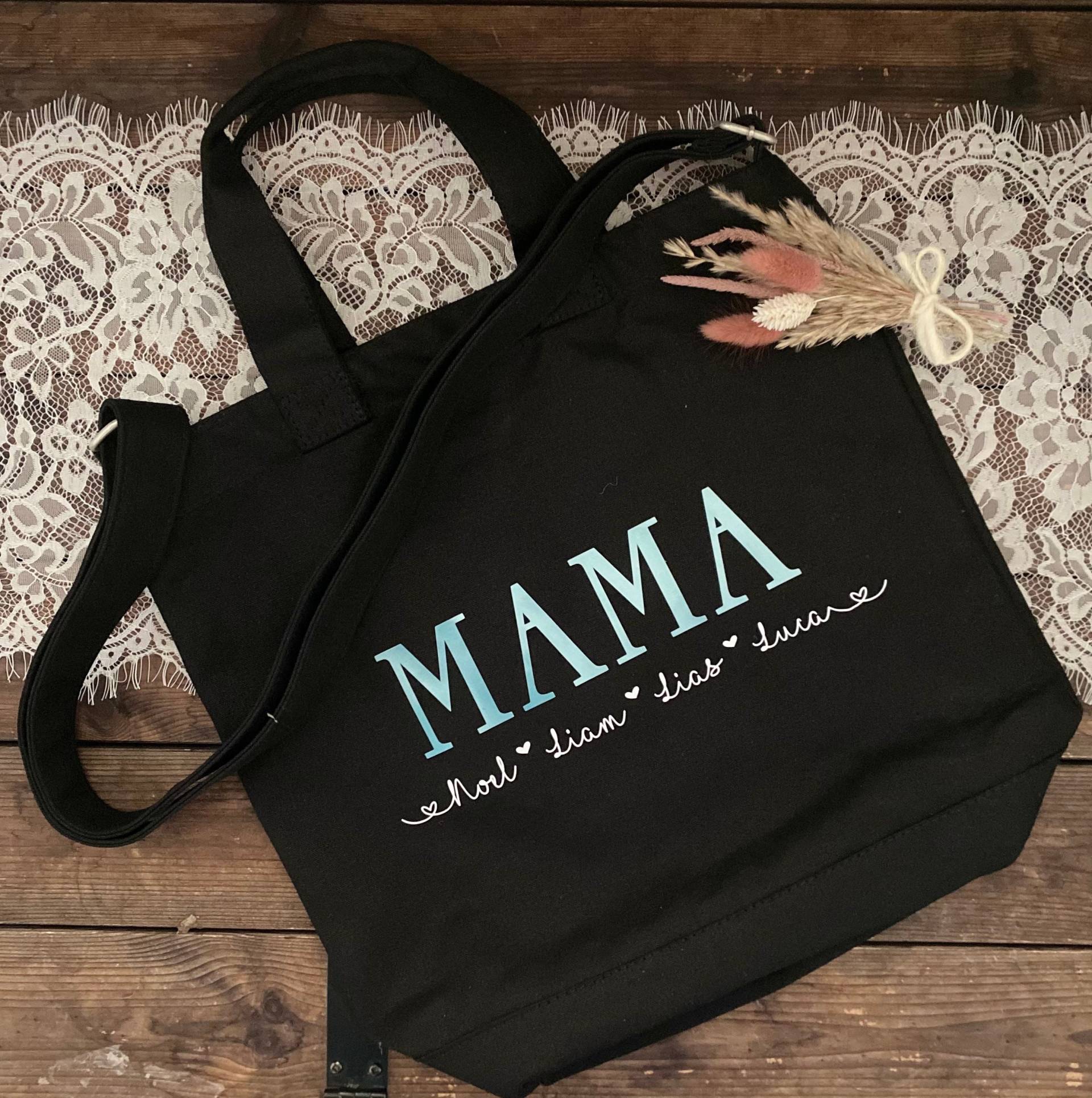 Canvas Shopper Mama/Oma Tante Schultertasche Geschenkidee Muttertag Geburtstag Umhängetasche Einkaufstasche von TrinchensWERKELEI