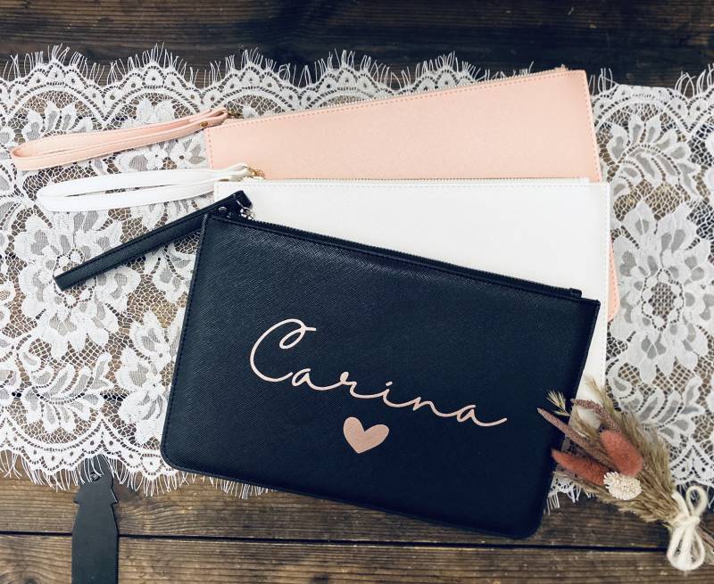 Clutch/Accessories Tasche Kleine Mit Handgelenkband Personalisiert Geschenkidee von TrinchensWERKELEI