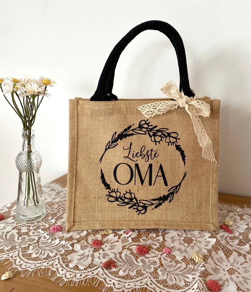 Jutetasche Personalisiert/Muttertag Oma Mama Geschenkidee Geschenk Juteshopper von TrinchensWERKELEI