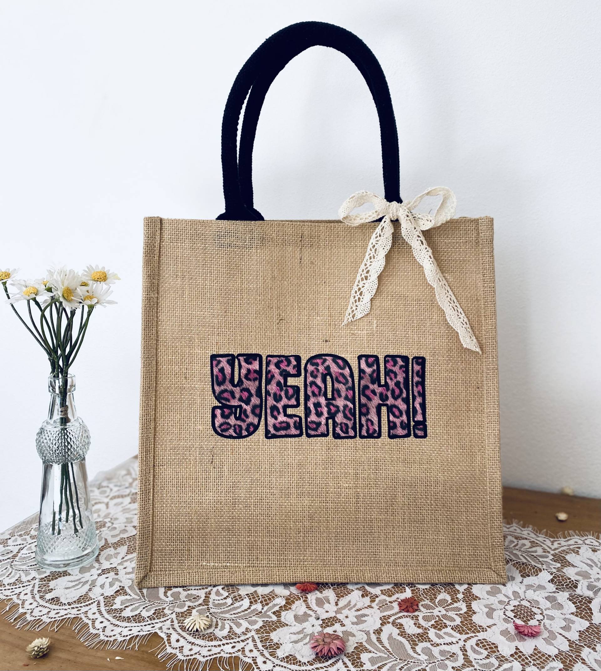 Personalisierte Jutetasche/Tasche Mit Namen Shopper Muttertag Geschenk Geschenkidee Personalisiert Leo von TrinchensWERKELEI