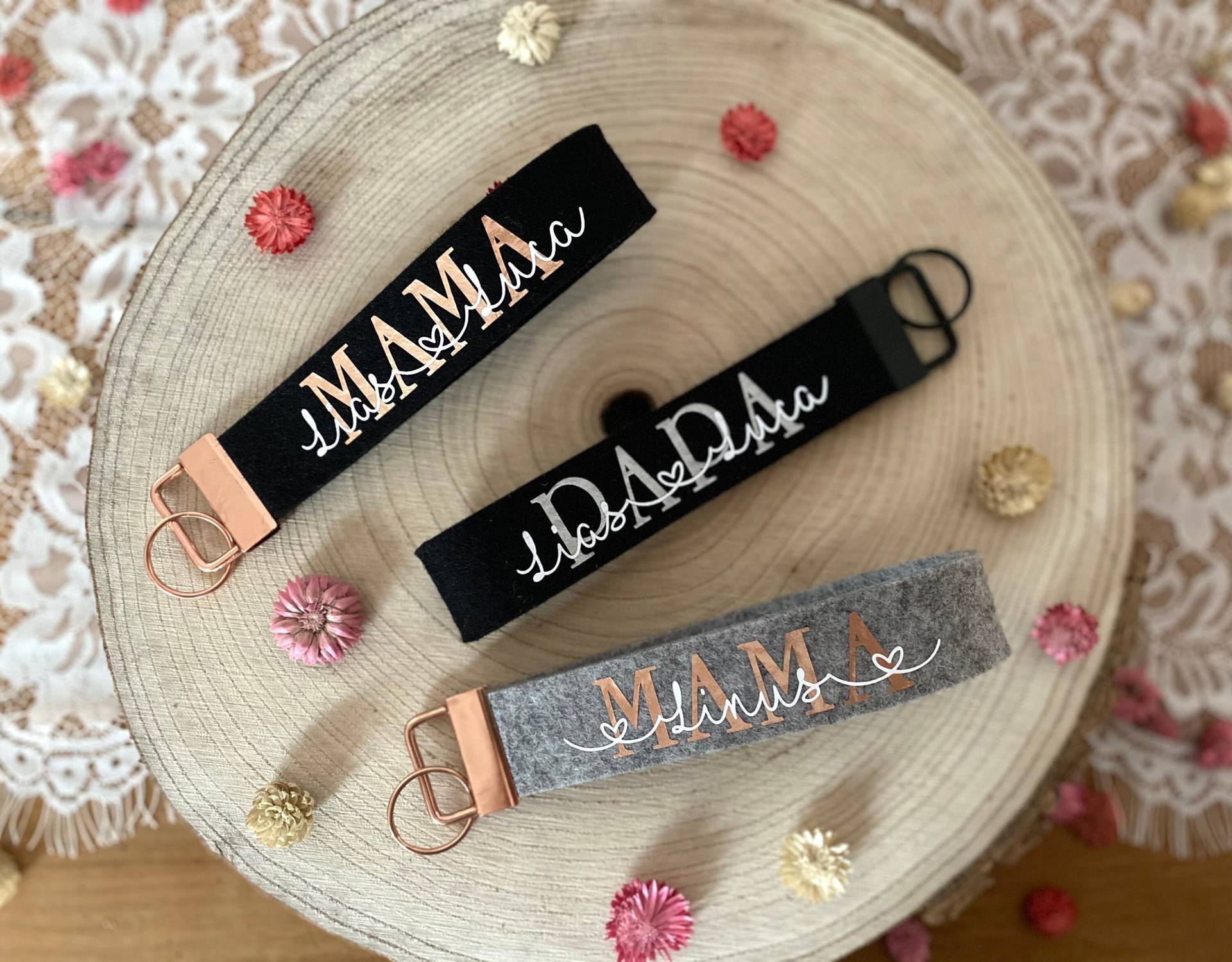 Schlüsselanhänger, Personalisierter Mama, Papa, Oma, Home, Love von TrinchensWERKELEI