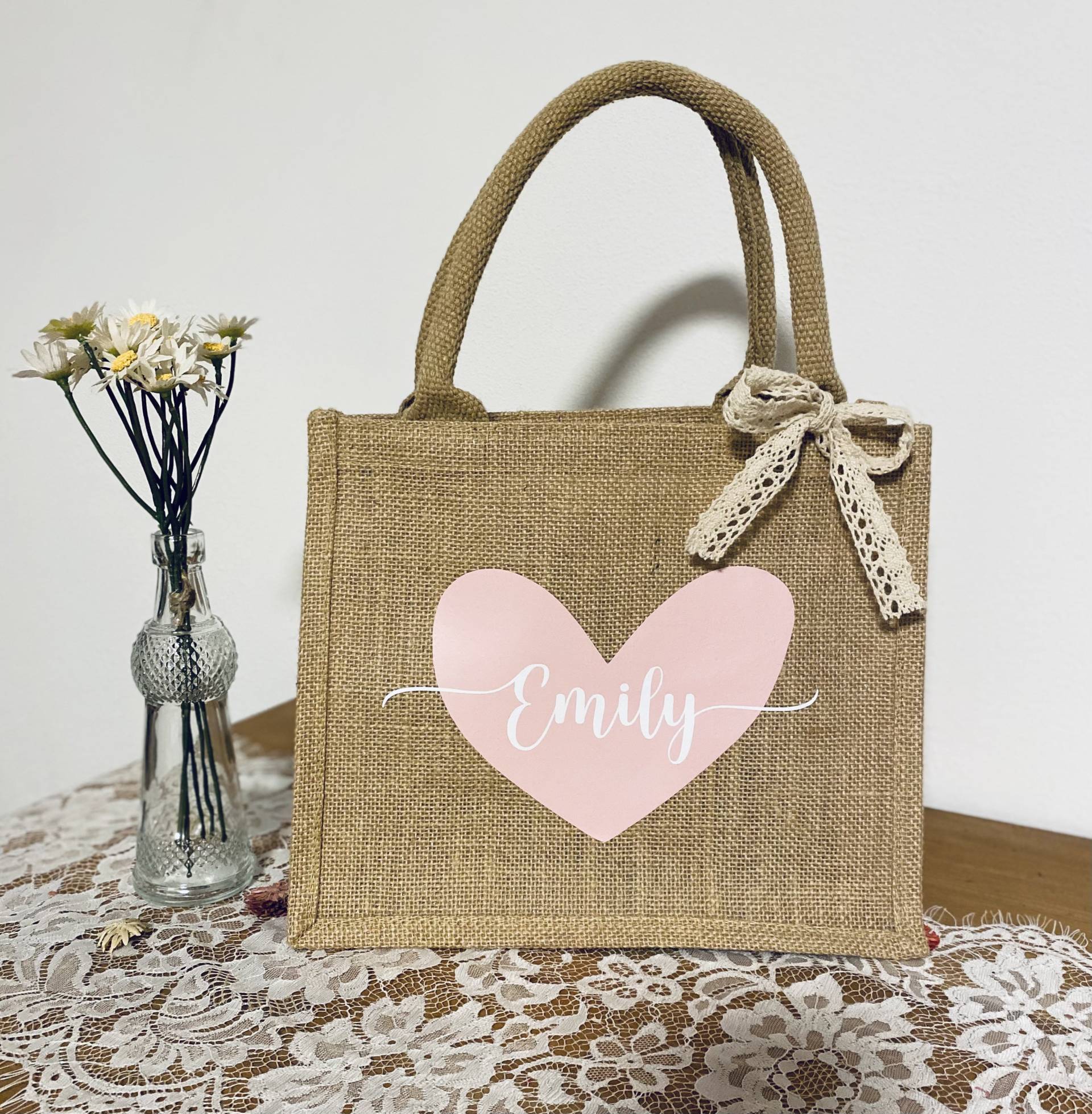 Tasche Mit Name/Juteshopper/ Jutetasche Personalisiert Geschenk Freundebuchtasche von TrinchensWERKELEI