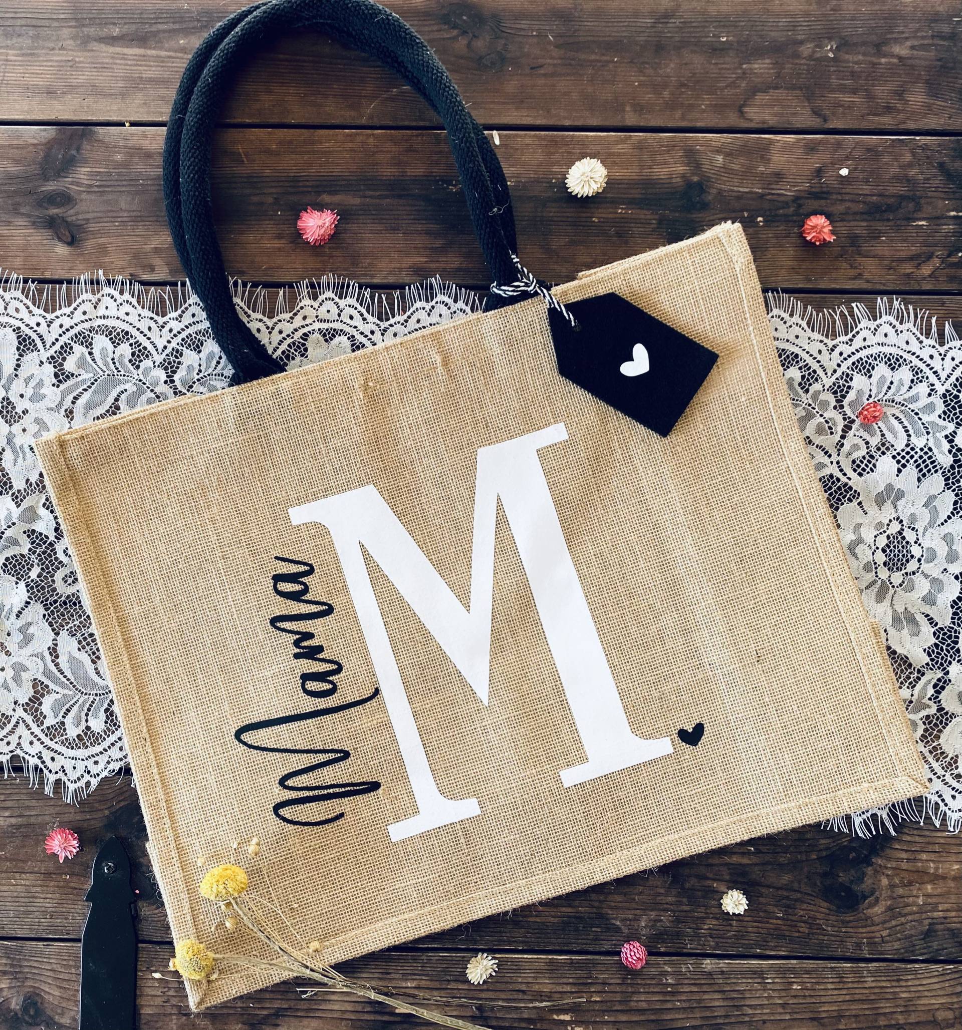 xl Juteshopper Personalisiert/Tasche Mit Namen Muttertag Geschenk Jutetasche von TrinchensWERKELEI