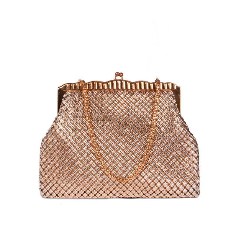 Withinge&davis Goldfarbene Metallmaschen-Minaudiere von TrinidadVintage