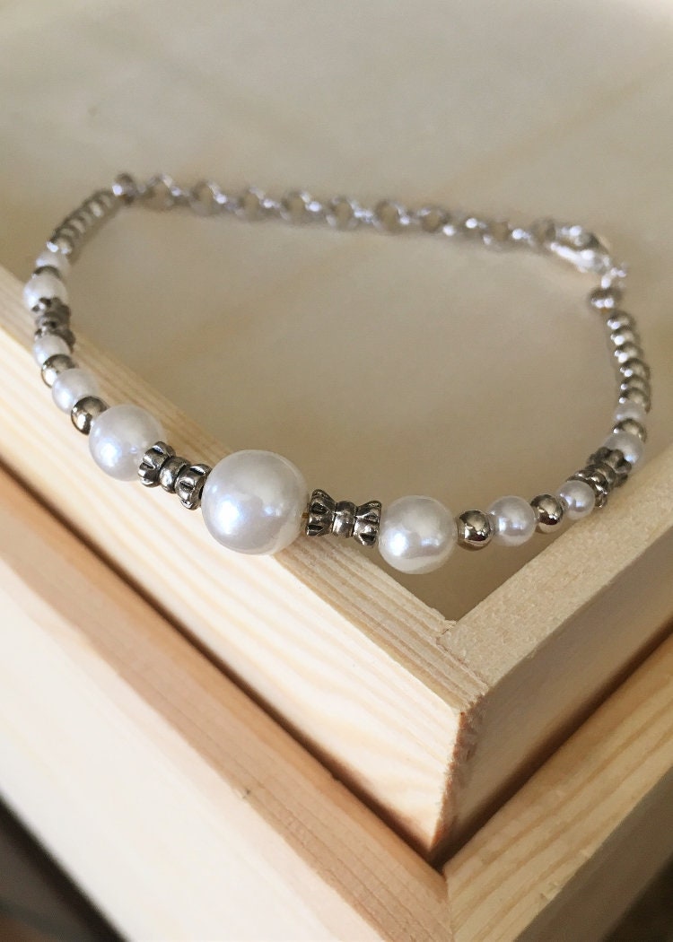 Perle Und Silber Armband von TrinityRevolt