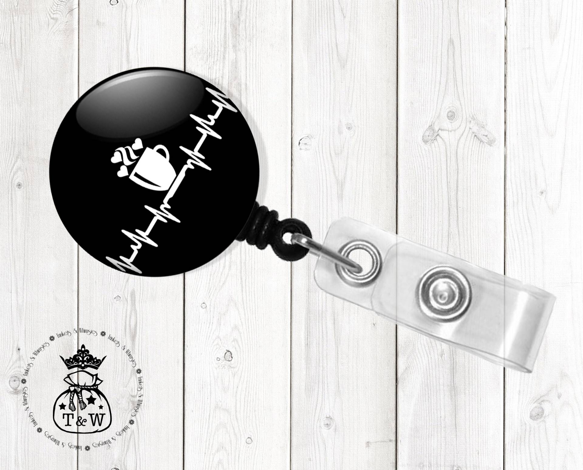 Coffee Beats Versenkbarer Id-Ausweishalter | Kaffee Pqrst Abzeichen Reel Coffee Beats Versenkbarer Id-Ausweishalter | Kaffee Pqrst Abzeichen Reel von TrinketsAndWhimsies
