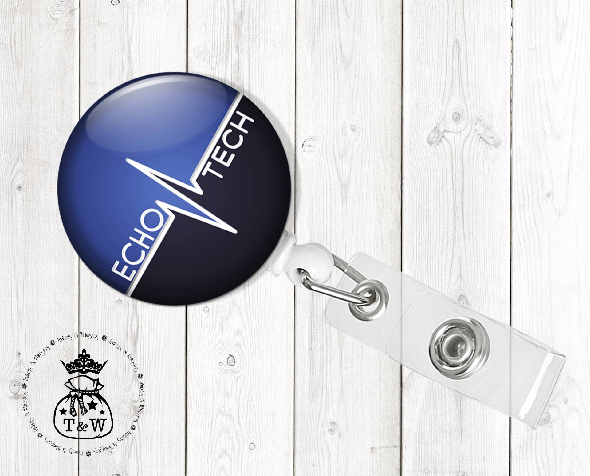 Echo Tech Echocardiographer Retractable Badge Holder Echo Tech Echocardiographer Retractable Badge Holder von TrinketsAndWhimsies