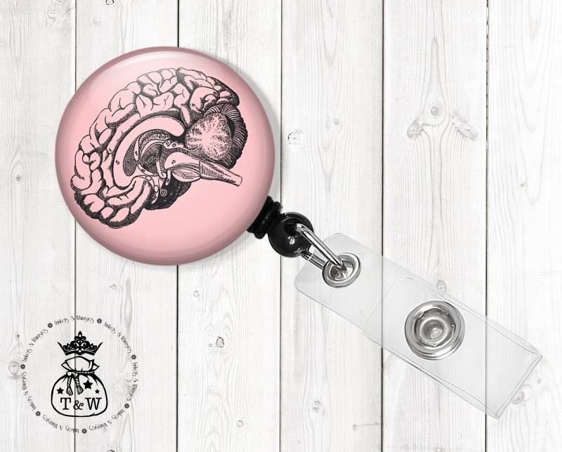 Gehirn Versenkbarer Ausweishalter | Psychologin Neurologe Badge Reel Neuro Krankenschwester Gehirn Versenkbarer Ausweishalter | Psychologin Neurologe Badge Reel Neuro Krankenschwester von TrinketsAndWhimsies