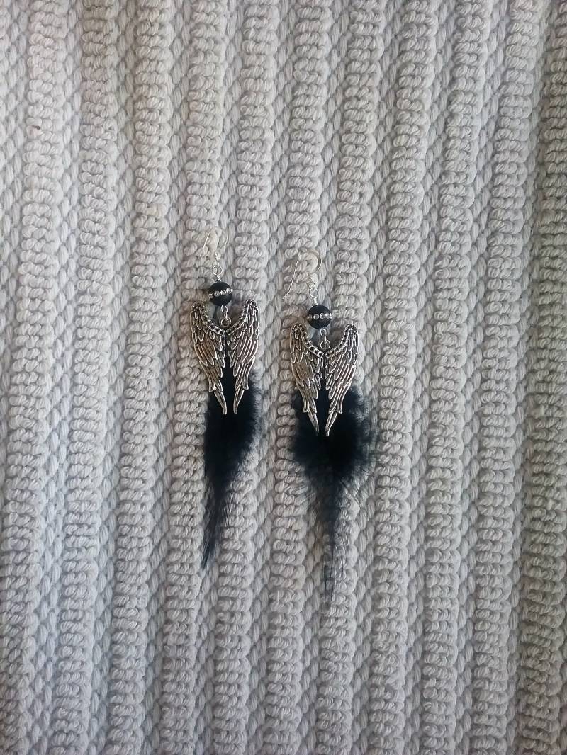 steampunk Ohrringe/steampunk Kostüm/Gothic Ohrringe/Gothic Schmuck/steampunk Schmuck/Engelsflügel/Halloween von TrinketsThroughTime