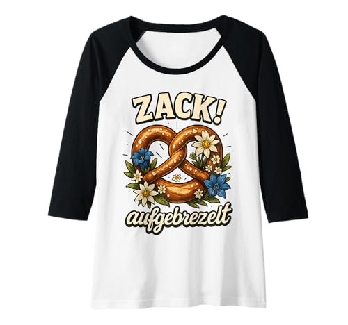 Damen Party Lederhosn Dirndl Ersatz Trinkspruch Lustig Oktoberfest Raglan von Trinksprüche Party Shirt Lustig Oktoberfest Tracht