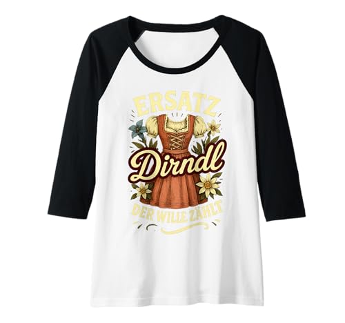 Damen Party Lederhosn Dirndl Ersatz Trinkspruch Lustig Oktoberfest Raglan Damen Party Lederhosn Dirndl Ersatz Trinkspruch Lustig Oktoberfest Raglan von Trinksprüche Party Shirt Lustig Oktoberfest Tracht