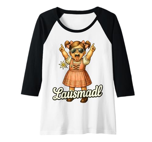 Damen Party Lederhosn Dirndl Ersatz Trinkspruch Lustig Oktoberfest Raglan von Trinksprüche Party Shirt Lustig Oktoberfest Tracht