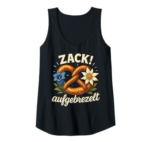 Damen Party Lederhosn Dirndl Ersatz Trinkspruch Lustig Oktoberfest Tank Top von Trinksprüche Party Shirt Lustig Oktoberfest Tracht