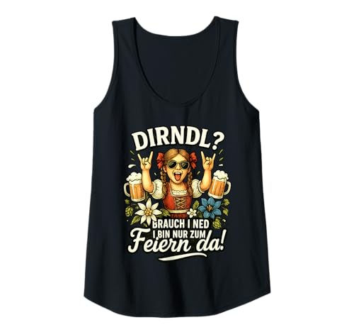 Damen Party Lederhosn Dirndl Ersatz Trinkspruch Lustig Oktoberfest Tank Top Damen Party Lederhosn Dirndl Ersatz Trinkspruch Lustig Oktoberfest Tank Top von Trinksprüche Party Shirt Lustig Oktoberfest Tracht