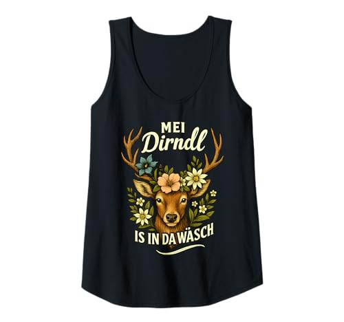 Damen Party Lederhosn Dirndl Ersatz Trinkspruch Lustig Oktoberfest Tank Top Damen Party Lederhosn Dirndl Ersatz Trinkspruch Lustig Oktoberfest Tank Top von Trinksprüche Party Shirt Lustig Oktoberfest Tracht