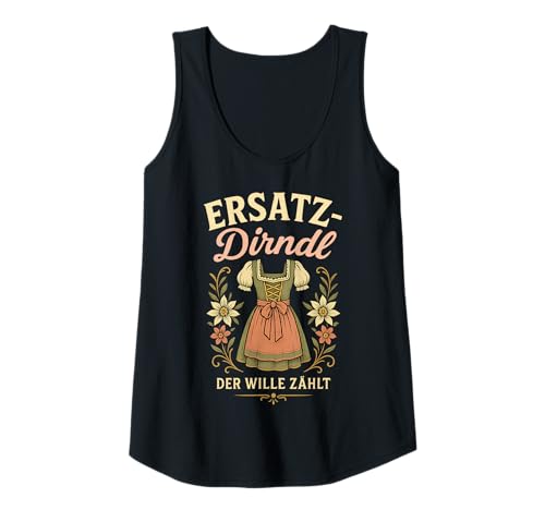 Damen Party Lederhosn Dirndl Ersatz Trinkspruch Lustig Oktoberfest Tank Top Damen Party Lederhosn Dirndl Ersatz Trinkspruch Lustig Oktoberfest Tank Top von Trinksprüche Party Shirt Lustig Oktoberfest Tracht