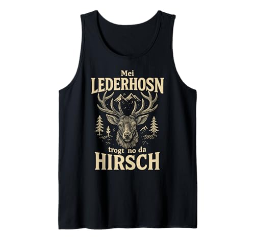 Party Lederhosn Dirndl Ersatz Trinkspruch Lustig Oktoberfest Tank Top von Trinksprüche Party Shirt Lustig Oktoberfest Tracht
