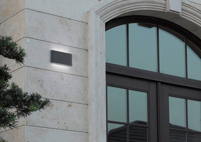 TRIO Leuchten LED Außen-Wandleuchte "Thames" LED-Modul Wandleuchte Hauswand IP54 Fassadenbeleuchtung warmweiß, up-and-down von Trio Leuchten