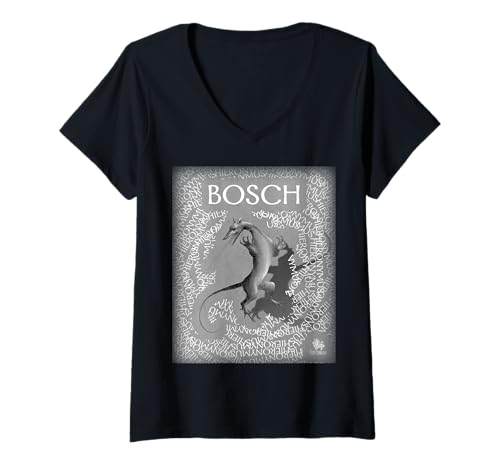 Damen Hieronymus Bosch Wiesel T-Shirt mit V-Ausschnitt von TripToMean