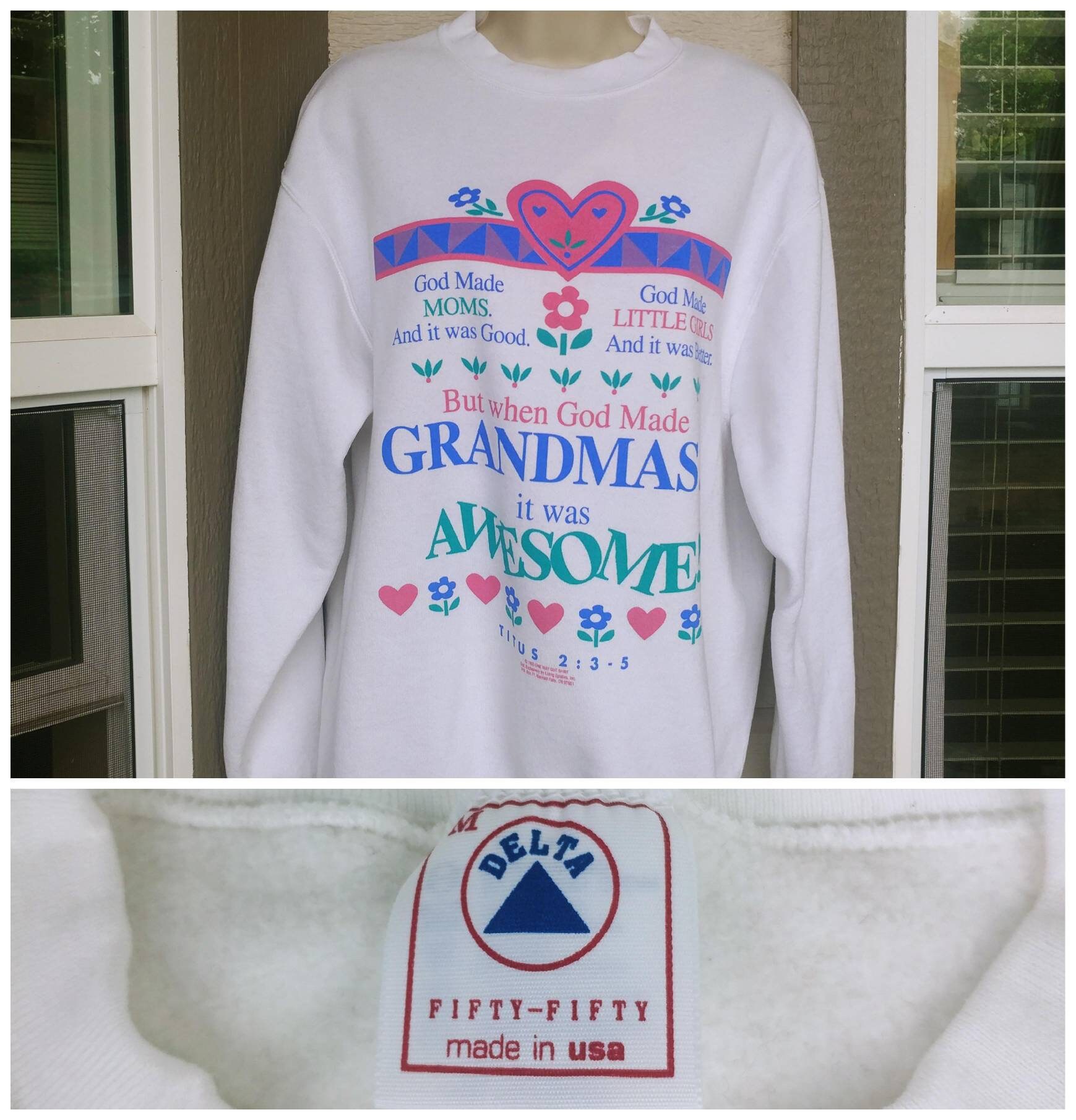 Vintage Oma Sweatshirt Gott Machte Omas Religiöse Kleidung Delta Fifty - Made in Den Usa 90Er Jahre Geschenk Für Göttliche Vintage Oma Sweatshirt Gott Machte Omas Religiöse Kleidung Delta Fifty - Made in Den Usa 90Er Jahre Geschenk Für Göttliche von TripVintageWorld