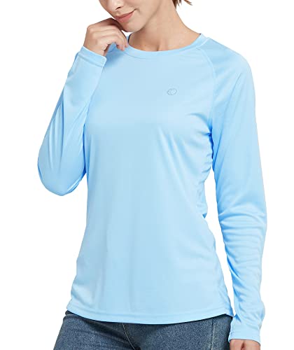 Damen UPF 50+ UV Sonnenschutz Shirt Wandern Shirts Langarm Laufshirt für Outdoor Sport Surfen Running,Yoga,Pilates,Homewear-Shirt von Triple Moon