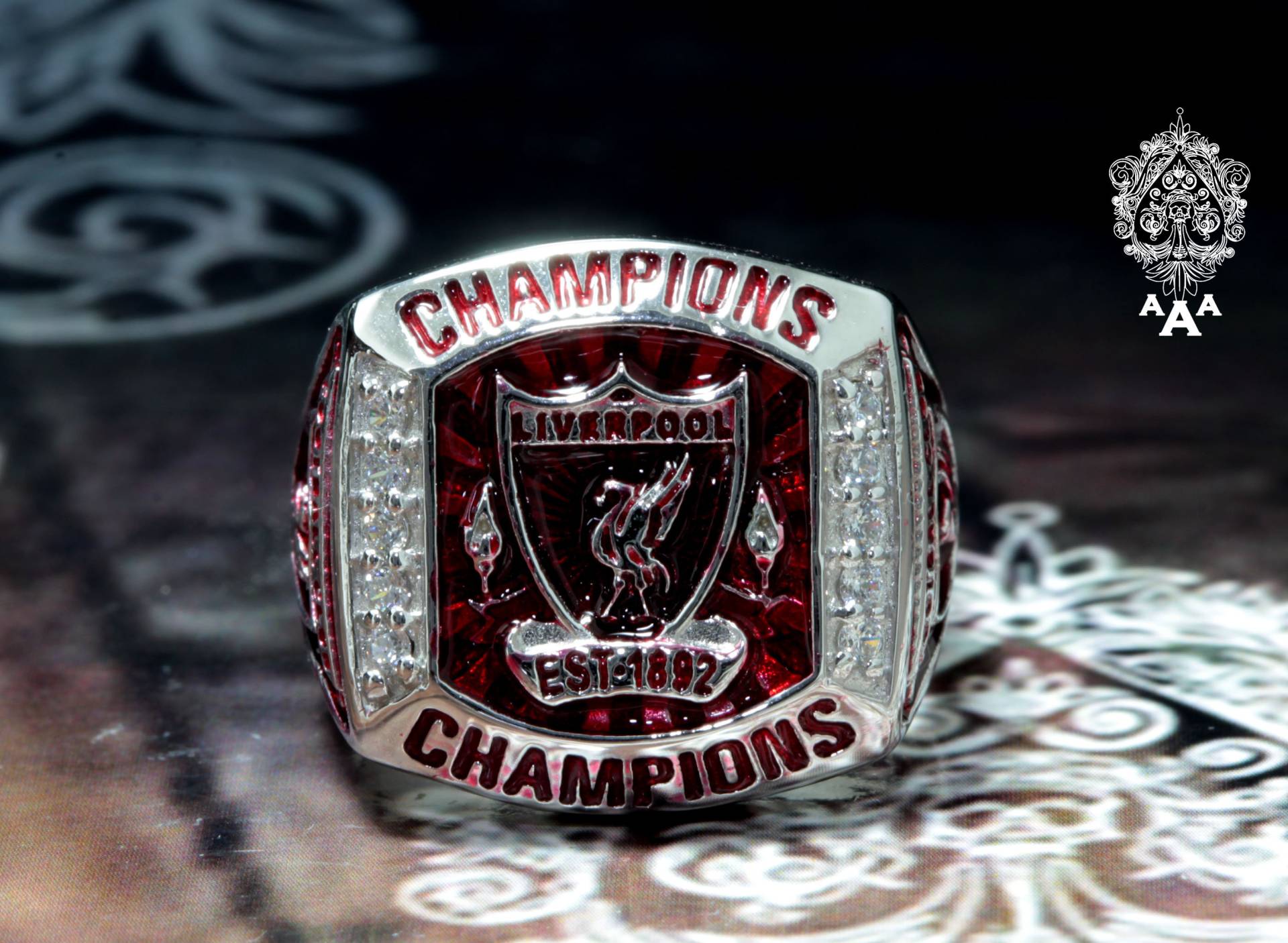 Rote Emaille Sterling Silber 925 Ring von TripleAceStore