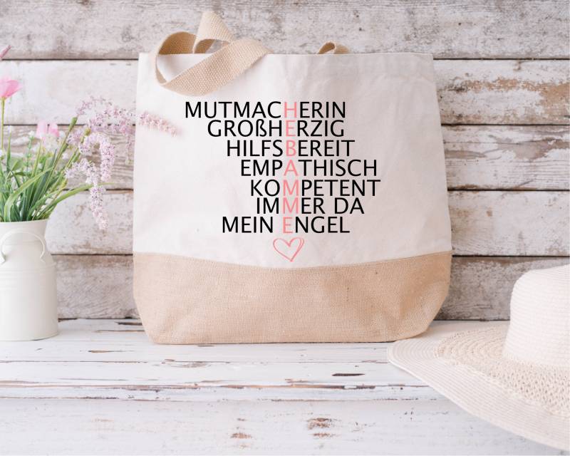 Jutetasche - Hebamme | Jute Und Baumwolle Dankeschön-Geschenk An Die Abschiedsgeschenk von TripleMomPlottdesign