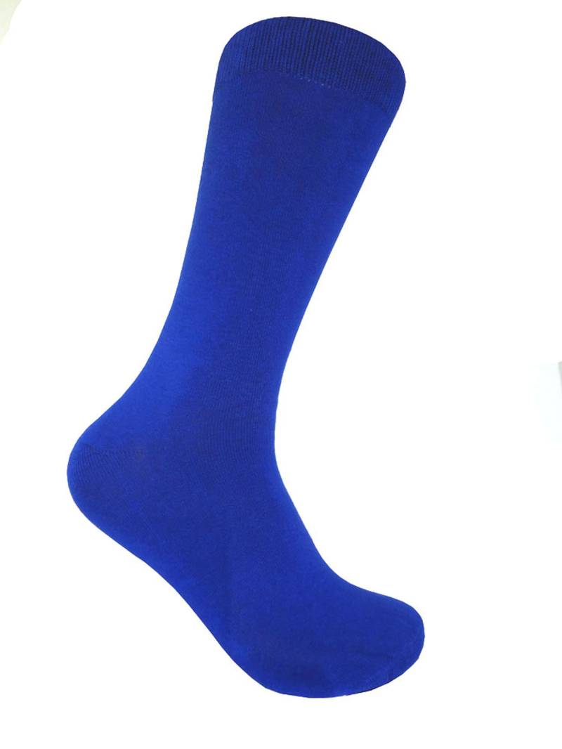 Herren Royal Blau Solid Color Dress Socken von Triplemplus