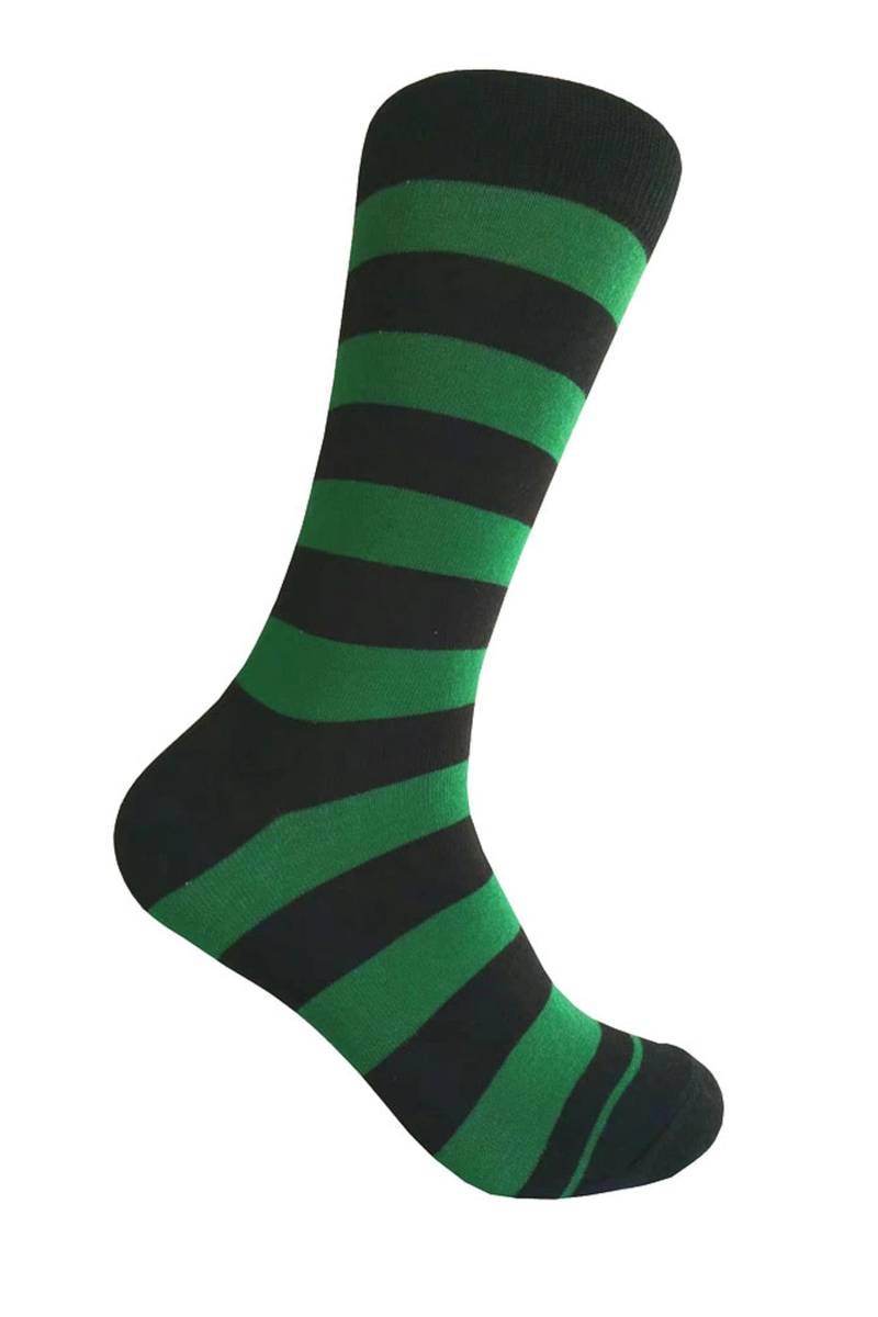 Herren Schwarz Mit Grünen Streifen Anzug Socken von Triplemplus