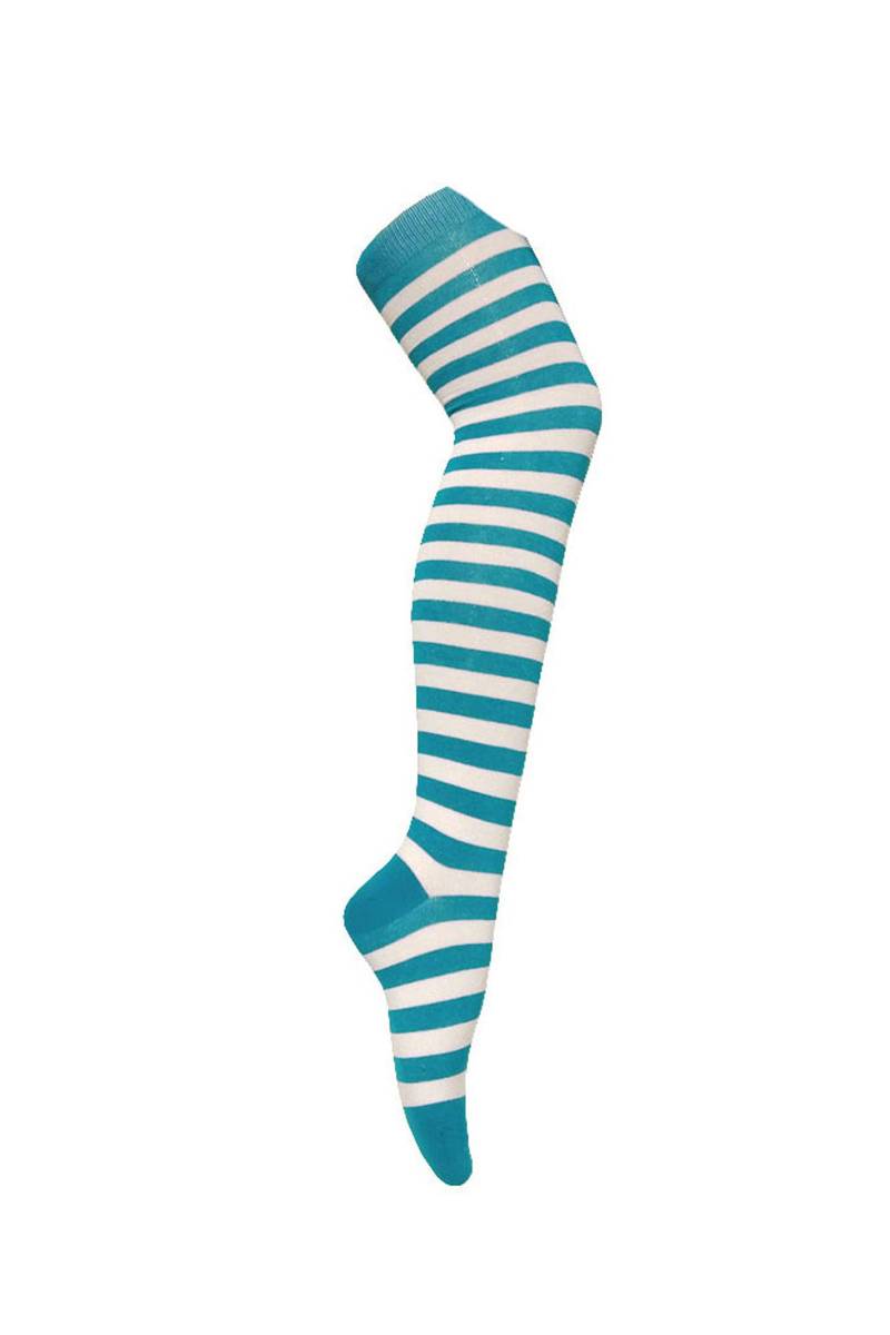 Mädchen/Frauen Verschiedene Farben Zebra Streifen Über Knie Overknee Socken von Triplemplus