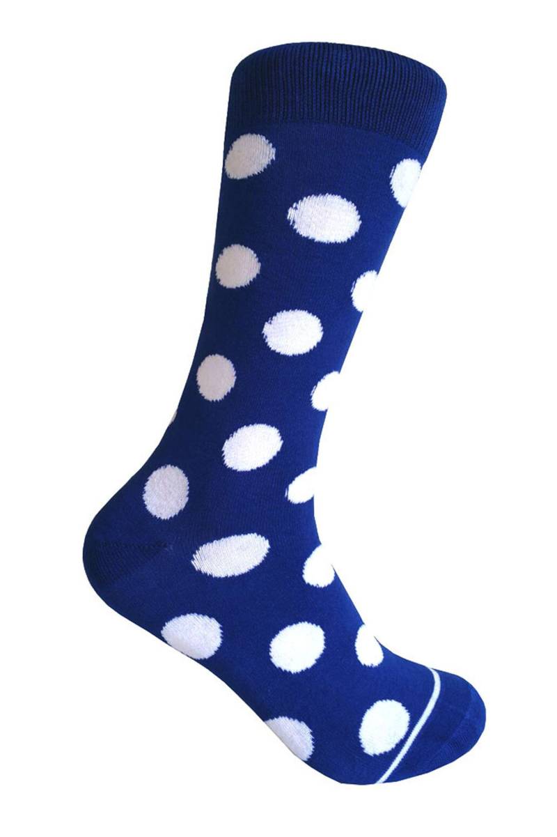 Prime Royal Blau Farbe Herren Verschiedene Muster Und Stile Mid-Calf Kniehohe Krawatte Socken Set Kleid Casual von Triplemplus