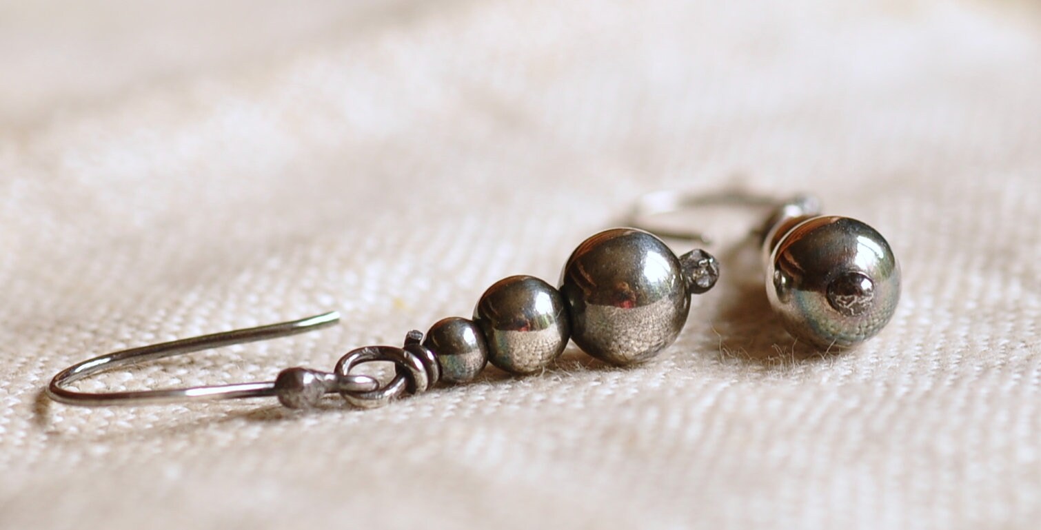 sterling Silber Perlen Ohrringe sterling Silber Perlen Ohrringe von TripoliAndRouge