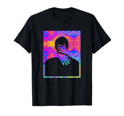 Embracing a Painting of a Colorful Fluid Man Trippy Trippy T-Shirt Embracing a Painting of a Colorful Fluid Man Trippy Trippy T-Shirt von Trippy-Soul