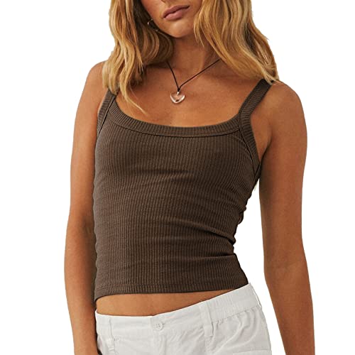 Trisar Crop-Top mit Spaghettiträgern, Bequemes, ärmelloses Freizeit-Crop-Top aus Polyester (XL) von Trisar