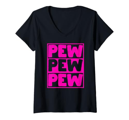 Damen Pew T-Shirt mit V-Ausschnitt Damen Pew T-Shirt mit V-Ausschnitt von Triscelion
