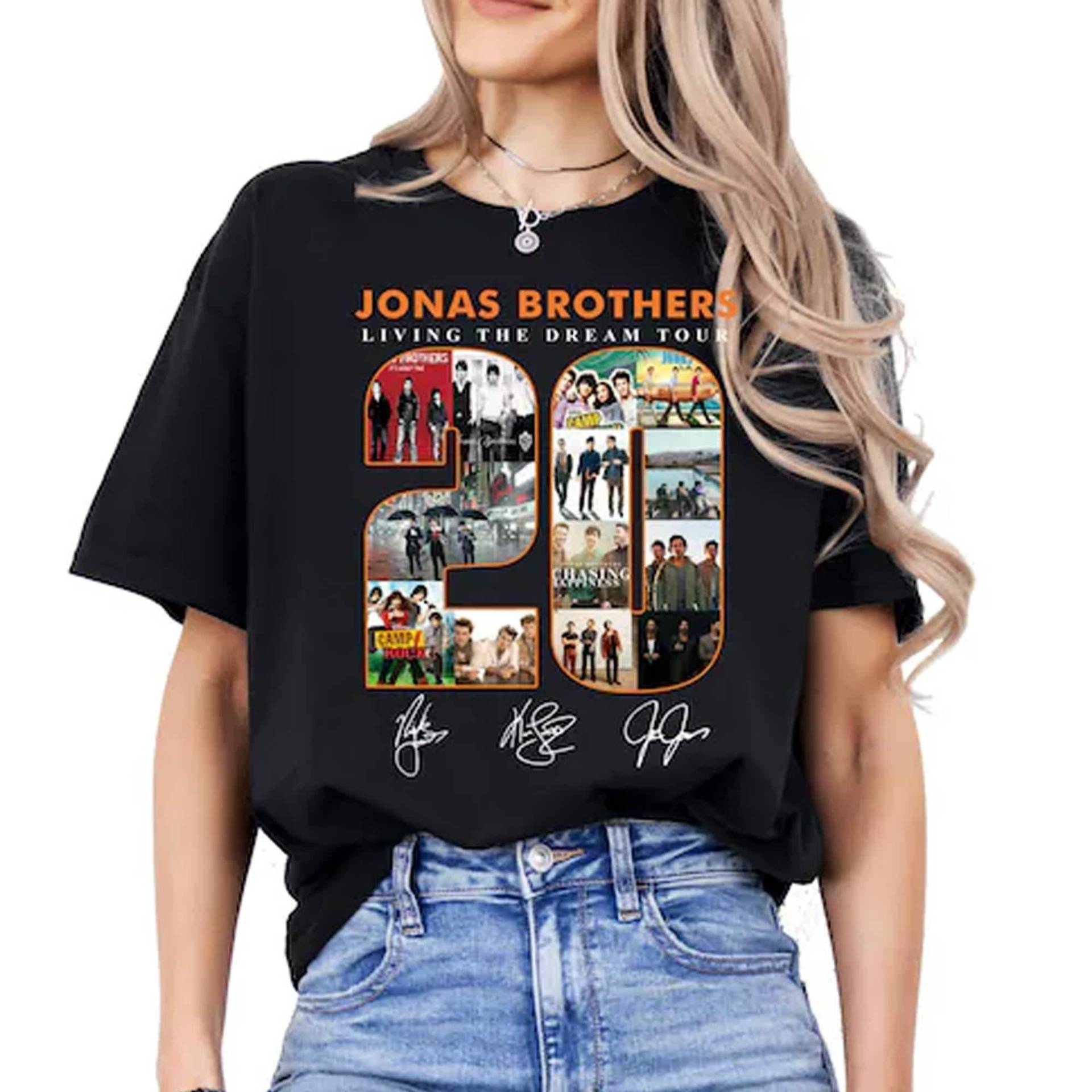 Unisex 20. Jahrestag Von Jonas Sweatshirt, Living The Dream Tour 2025 T-Shirt von Triulala
