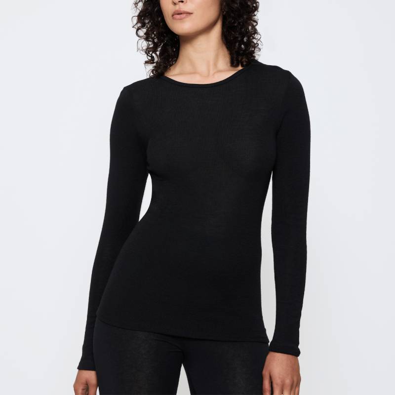 Triumph Beauty Layers Wollshirt, Schwarz, Größe: XL, Damen von Triumph