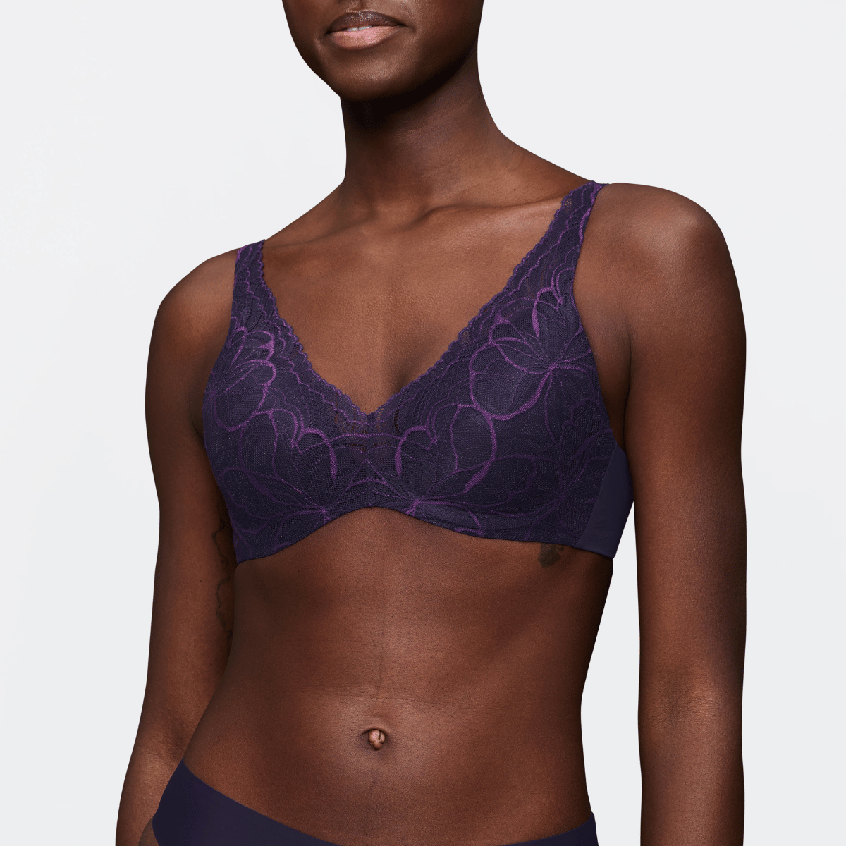 Triumph Body Make-Up Illusion Lace WP BH mit Bügel, Violet, Größe: 70D, Damen von Triumph