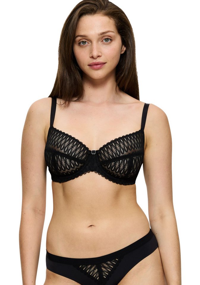 Triumph Bügel-BH Aura Spotlight W moderne Grafikspitze, ohne Einlagen, verstellbare Träger von Triumph