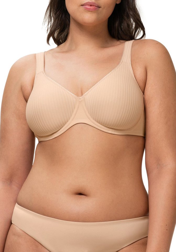 Triumph Bügel-BH Modern Soft+Cotton W Cup B-F, mit dezentem Streifenmuster, Basic Dessous von Triumph