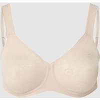 Triumph Bügel-BH mit floralem Muster Modell Modell 'Minimizer' in Beige, Größe 85C von Triumph