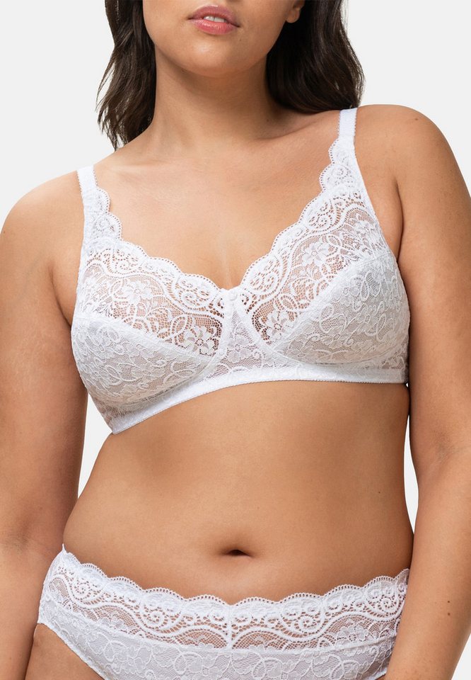Triumph Bügelloser BH Amourette 300 N (1-tlg) BH ohne Bügel - Leicht transparent - Cups aus zarter, formender Spitze von Triumph