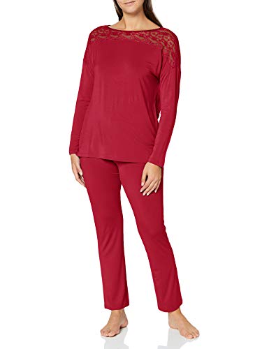 Triumph Damen Amourette PK LSL 01 Pyjamaset, Rosso Masai, 44 von Triumph