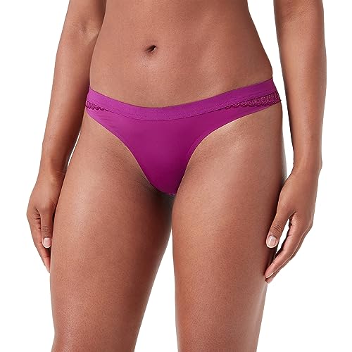 Triumph Damen Aura Spotlight Conscious High Leg String Briefs, Violet, 36 EU von Triumph