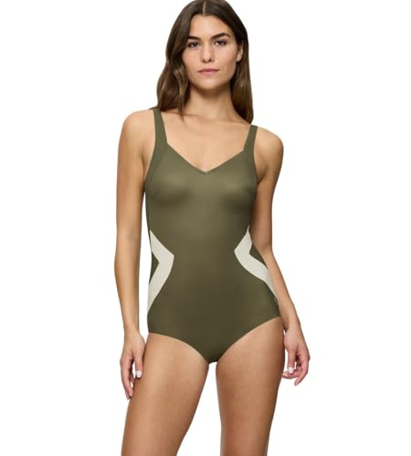 Triumph Damen Badeanzug Summer Allure - Green - Light Combination - Größe 48 D von Triumph